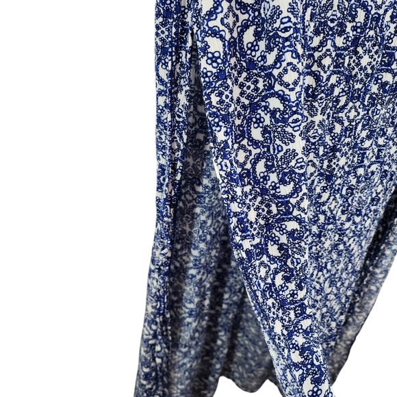 Lulus Women's Mandala Daydream Blue Print High Slits Maxi Dress - L - Picture 8 of 11